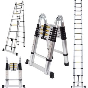 2.2m+2.2m double telescopic ladders