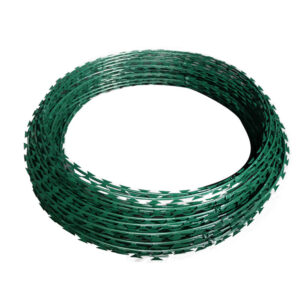 Green razor wire Double Galvanized 450mm 10m