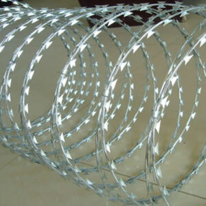 Double Galvanized Silver Razor Wire 450MM 10M