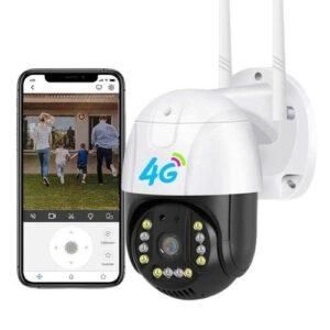 Single Lens Camera 4G SIM Wi-Fi with Pan Tilt 3MP 12x Zoom Outdoor PTZ IP65/66 Solar powered