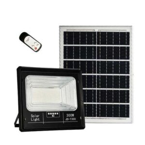 300W Solar Flood Light Outdoor Remote Control, Auto On/Off Dusk To Dawn Street Light